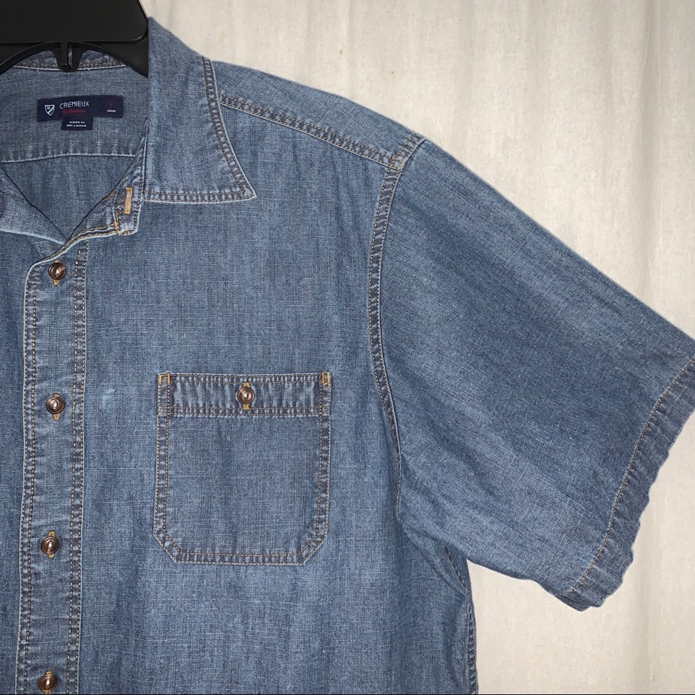 Cremieux Collection Mens Short Sleeve Shirt‎ Size L - Picture 3 of 5